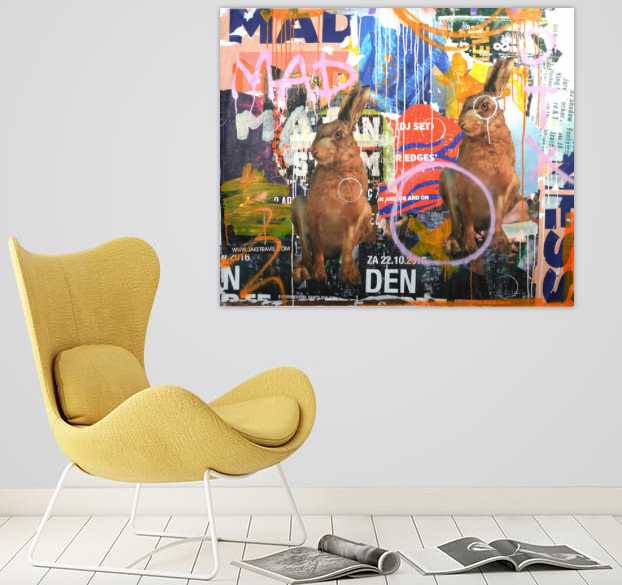 Robin Burger - Acrylic Collage Arterego Art Gallery