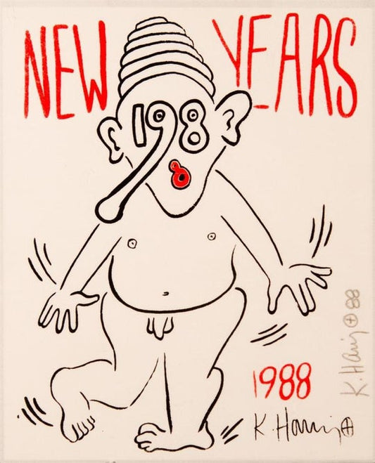 Keith Haring - New Year's Invitation '88 Arterego Art Gallery