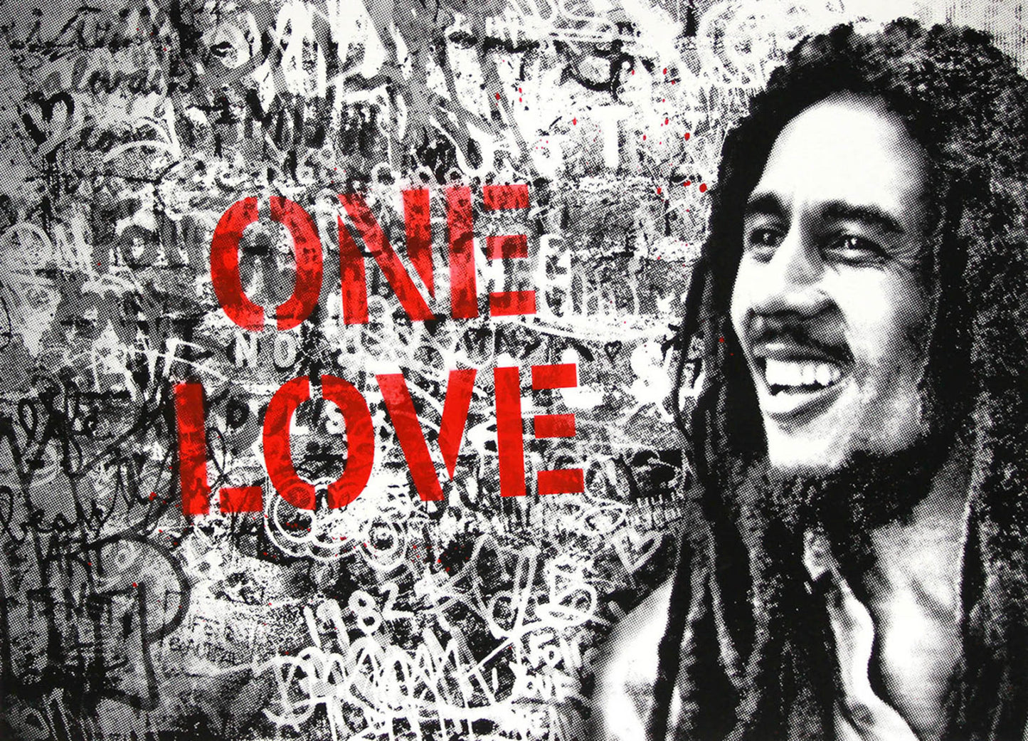 Mr. Brainwash - One Love Screenprint Arterego Art Gallery