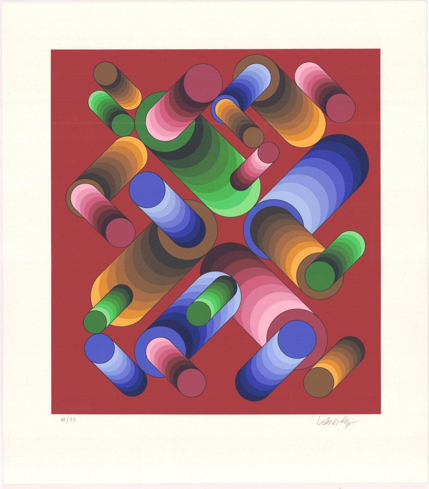 Victor Vasarely - Lithograph 1989 Arterego Art Gallery