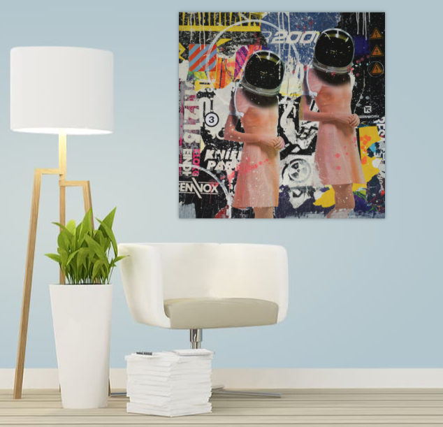 Robin Burger - Acrylic Collage - High Heeled Honeys Arterego Art Gallery